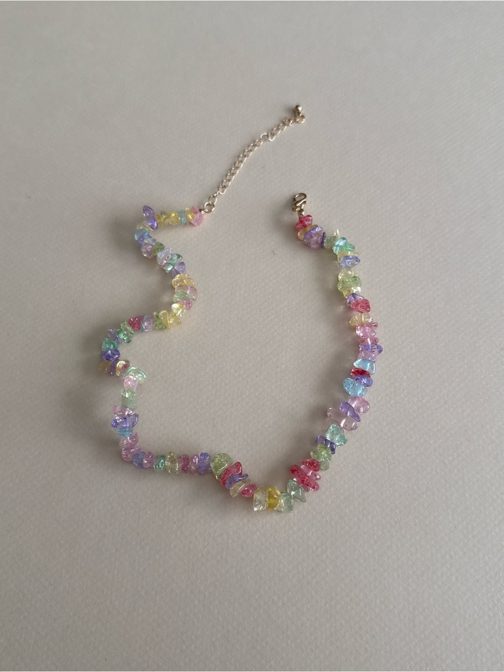 Multicolor Pastel stone Necklace N2079 - Picture 3 of 5